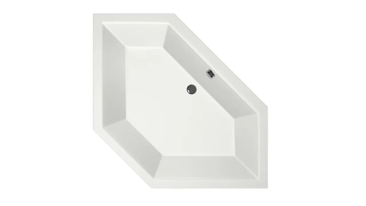 Xenz Society 145 inbouw bad 145×145 cm mat wit - Afbeelding 2