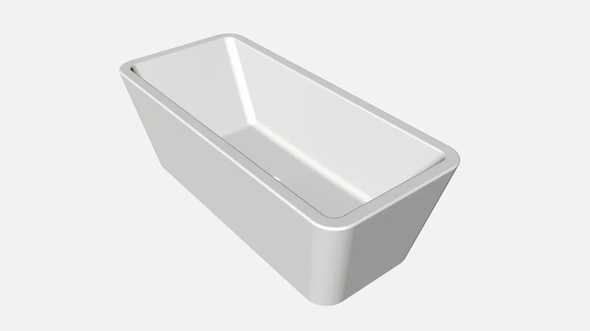 Xenz Marina vrijstaand bad 180×80 cm wit - Afbeelding 4