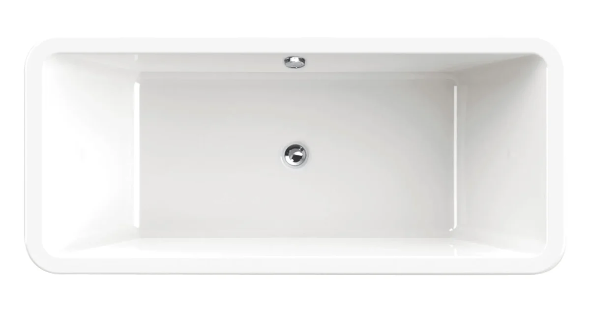 Xenz Marina vrijstaand bad 180×80 cm wit - Afbeelding 3