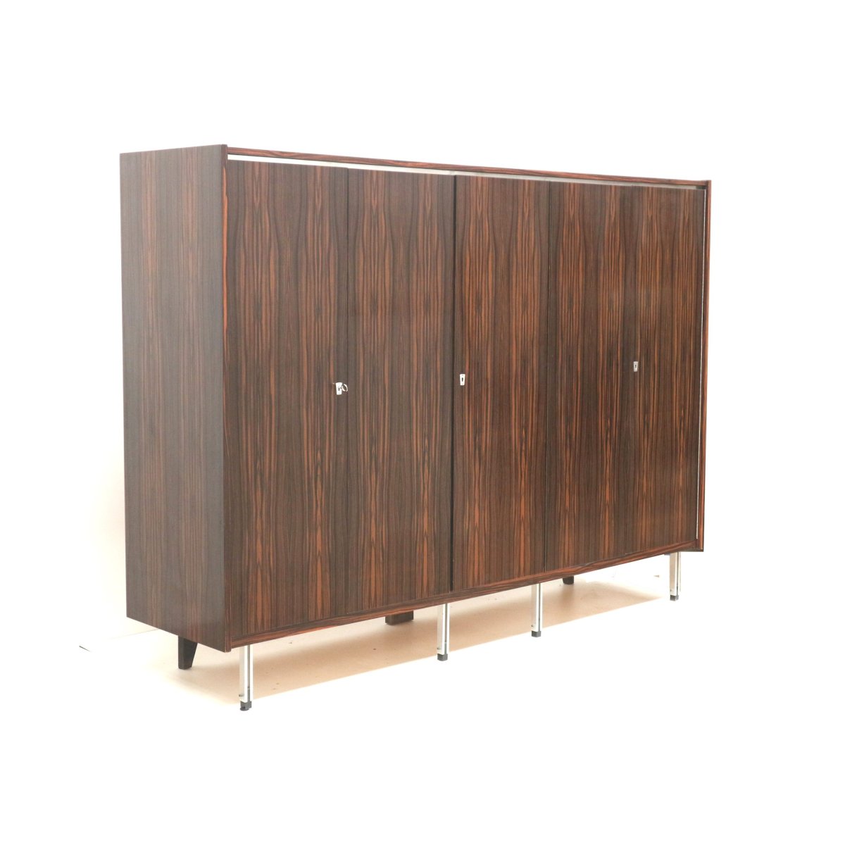 Grote vintage design kledingkast met hang- en leggedeelte uit de jaren ’60 - Afbeelding 9