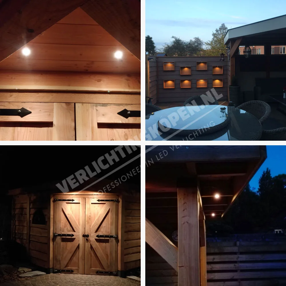 Zigbee inbouwspots zwart set 14 – slimme verlichting voor houten plafond - Afbeelding 7