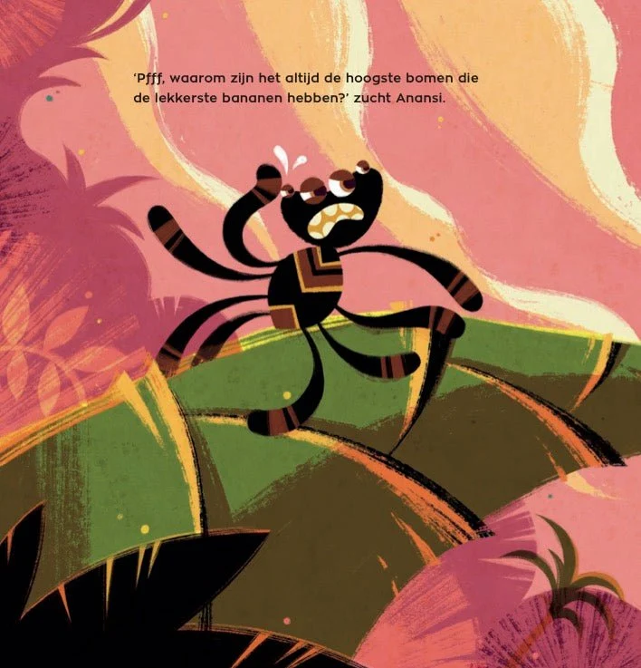 Prentenboek Hardcover - Anansi de spin - Sterker dan een Olifant - Iven Cudogham - Afbeelding 3