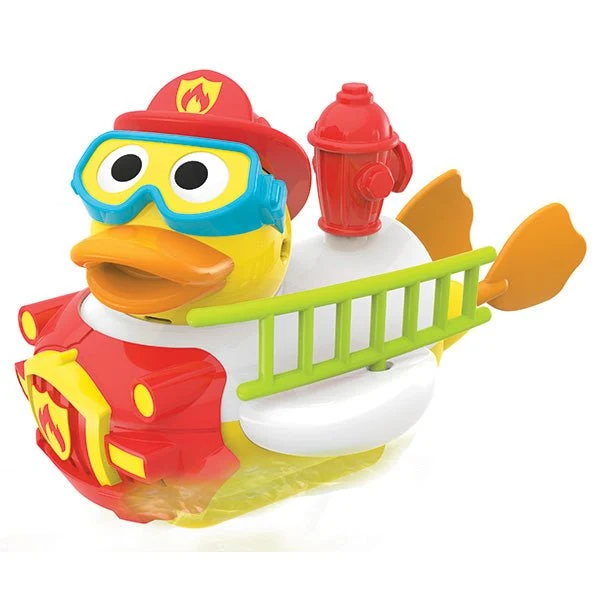 Yookidoo Badspeelgoed - Brandweer Badeend met Waterkanon - Creëer zelf een Brandweer - Afbeelding 2